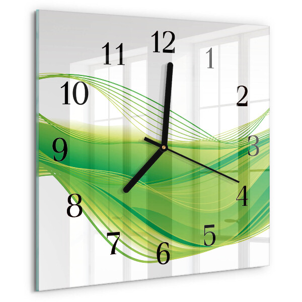 Wanduhr aus glas Abstrakte Linien