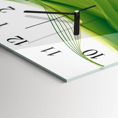 Wanduhr aus glas Abstrakte Linien