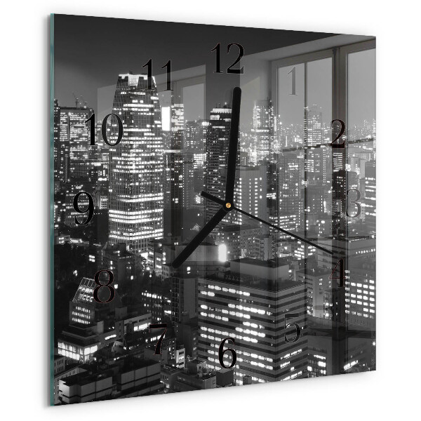 Wanduhr aus glas Horizont