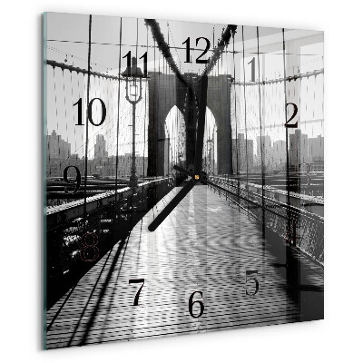 Wanduhr aus glas Brücke