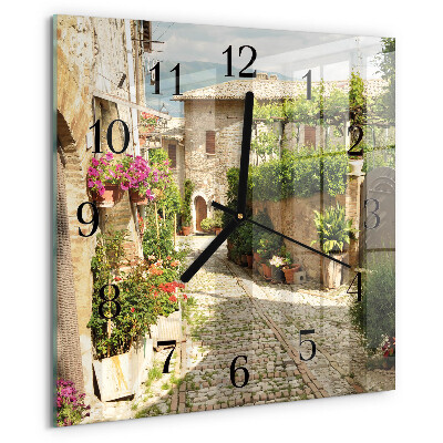 Wanduhr aus glas Blumenallee