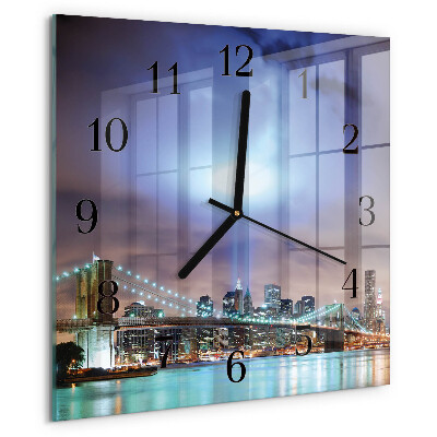 Wanduhr aus glas Nacht des Horizonts