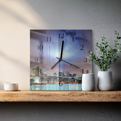 Wanduhr aus glas Nacht des Horizonts