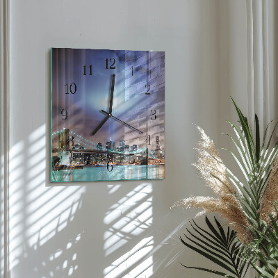 Wanduhr aus glas Nacht des Horizonts
