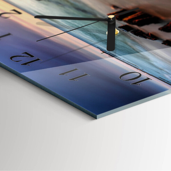 Wanduhr aus glas Strand Meer
