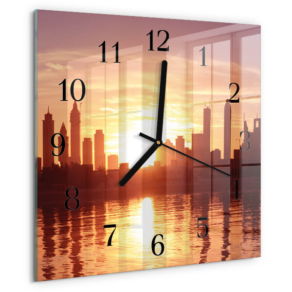 Wanduhr aus glas Horizont