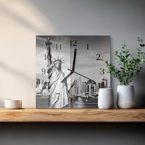 Wanduhr aus glas Freiheitsstatue