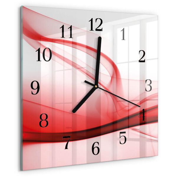 Wanduhr aus glas Abstrakte Linien