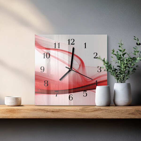 Wanduhr aus glas Abstrakte Linien