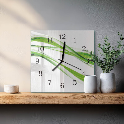 Wanduhr aus glas Abstrakte Linien