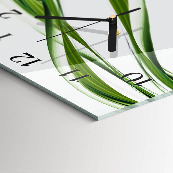 Wanduhr aus glas Abstrakte Linien