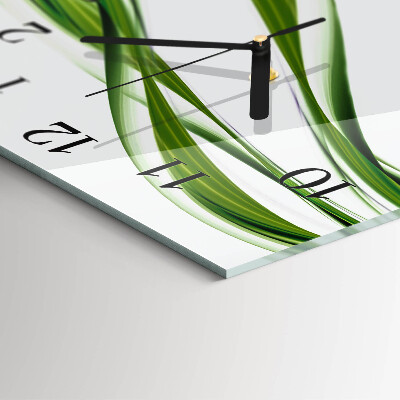 Wanduhr aus glas Abstrakte Linien