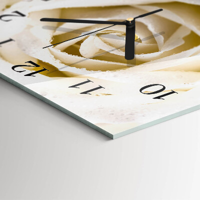 Wanduhr aus glas Rose