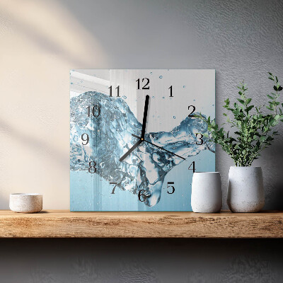 Wanduhr aus glas Wasser