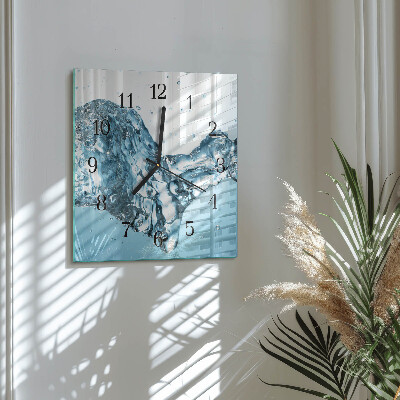 Wanduhr aus glas Wasser