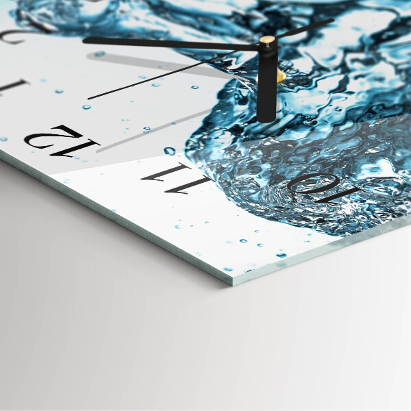 Wanduhr aus glas Wasser