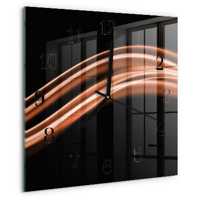 Wanduhr aus glas Abstrakte Linien