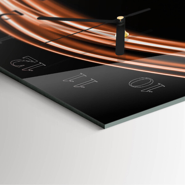 Wanduhr aus glas Abstrakte Linien
