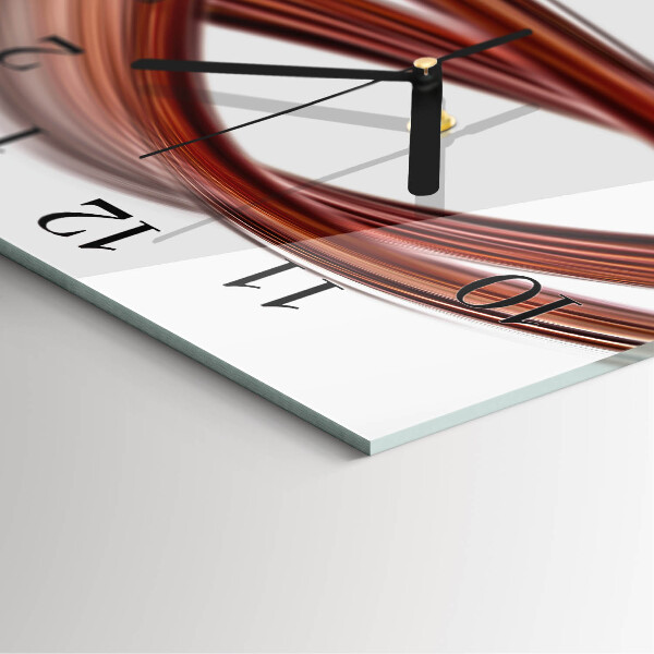 Wanduhr aus glas Abstrakte Linien