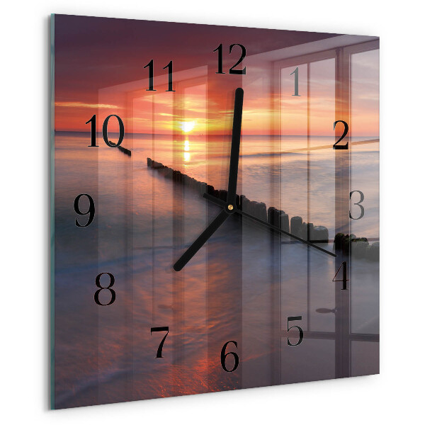 Wanduhr aus glas Sonne des Meeres