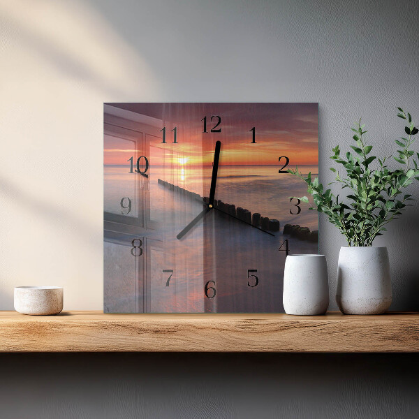 Wanduhr aus glas Sonne des Meeres