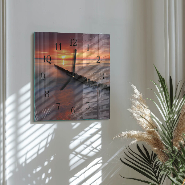 Wanduhr aus glas Sonne des Meeres