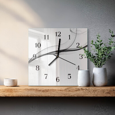 Wanduhr aus glas Abstrakter Rauch