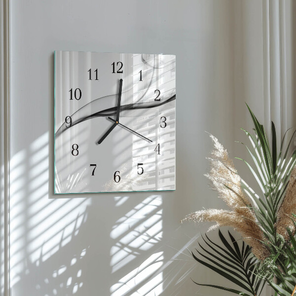 Wanduhr aus glas Abstrakter Rauch