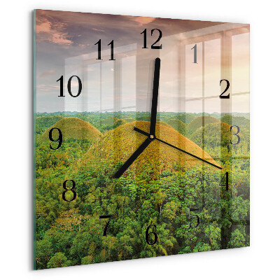 Wanduhr aus glas Landschaft