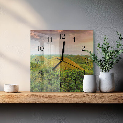 Wanduhr aus glas Landschaft
