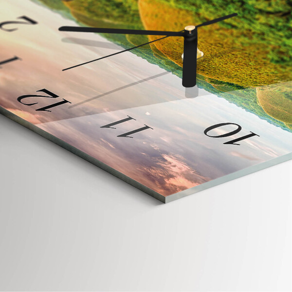 Wanduhr aus glas Landschaft