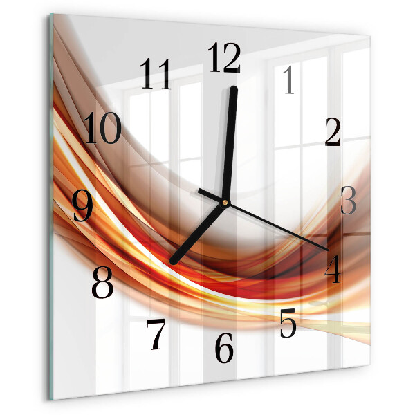 Wanduhr aus glas Abstrakte Linien