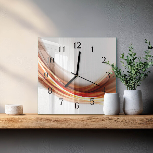 Wanduhr aus glas Abstrakte Linien