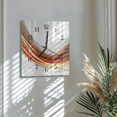 Wanduhr aus glas Abstrakte Linien