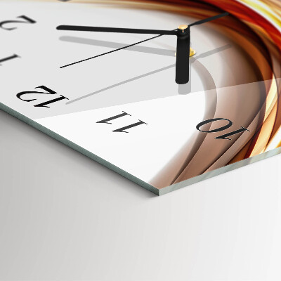 Wanduhr aus glas Abstrakte Linien