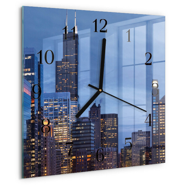 Wanduhr aus glas Horizont