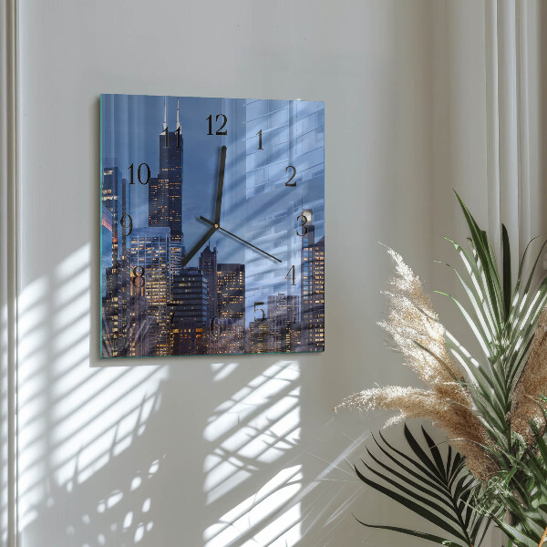 Wanduhr aus glas Horizont