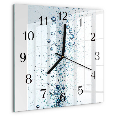 Wanduhr aus glas Wasser