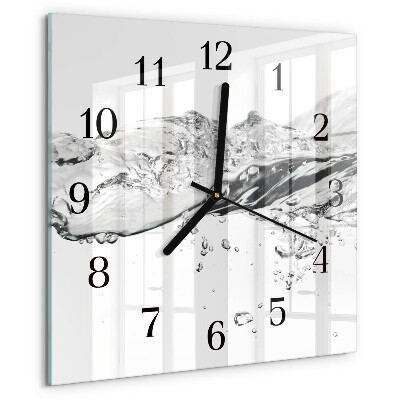 Wanduhr aus glas Wasser