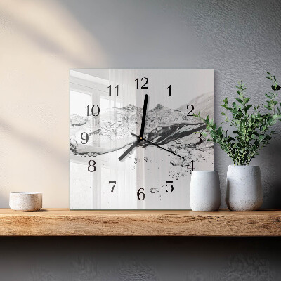 Wanduhr aus glas Wasser
