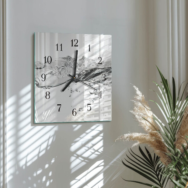 Wanduhr aus glas Wasser