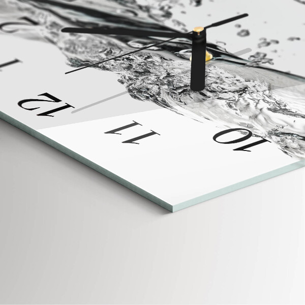 Wanduhr aus glas Wasser
