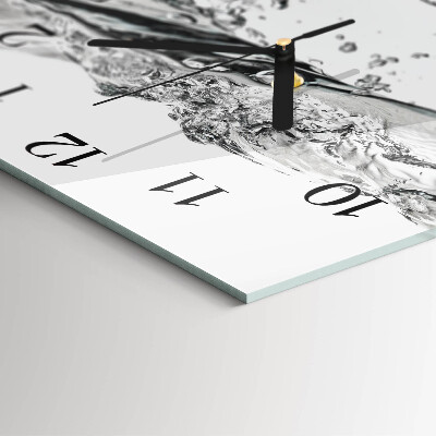 Wanduhr aus glas Wasser
