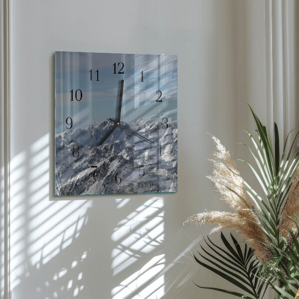 Wanduhr aus glas Gebirge