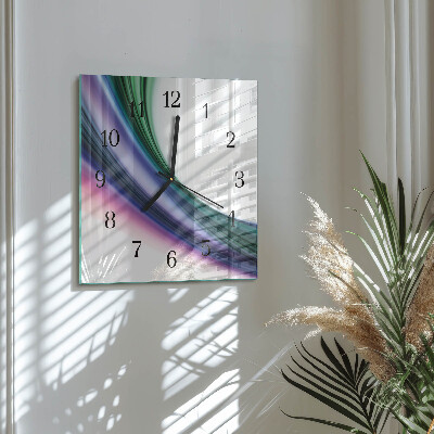 Wanduhr aus glas Abstrakte Linien