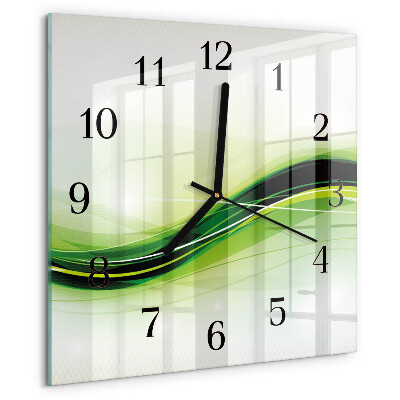 Wanduhr aus glas Abstrakte Linien