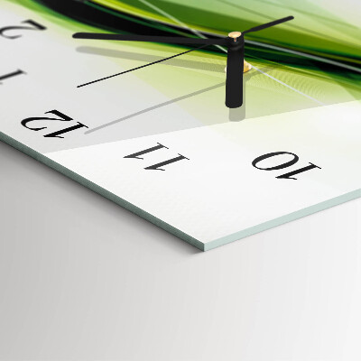 Wanduhr aus glas Abstrakte Linien