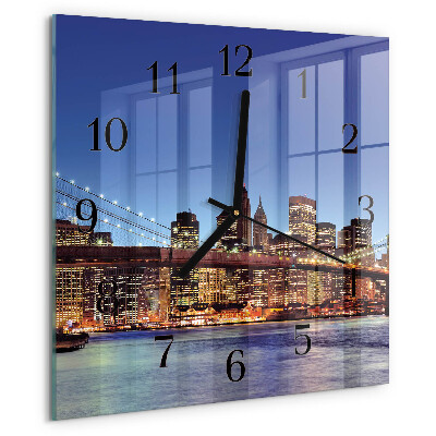 Wanduhr aus glas Horizontale Brücke