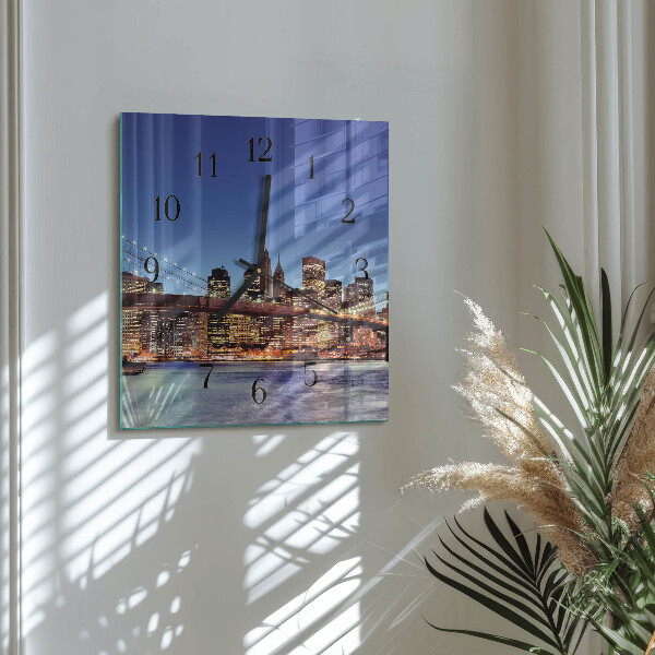 Wanduhr aus glas Horizontale Brücke