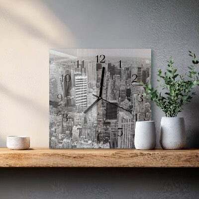 Wanduhr aus glas Horizont